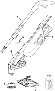 Page A Diagram and Parts List for PM1000 Type 1 Black and Decker Power Scrubber